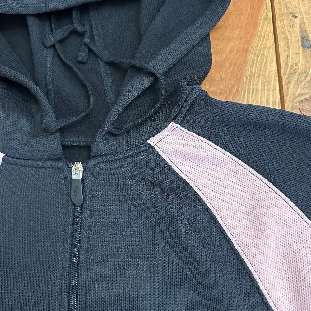 RBK by Reebok Women's Fleece Lined Jacket Running Pink Black XL‎